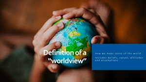 worldview image with hands holding the world